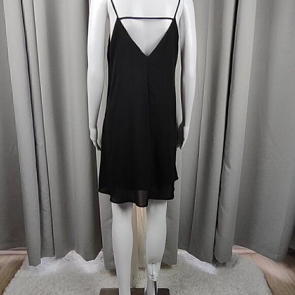 Peach Love California Black Swing Dress With Inner Liner Size Small - Picture 3 of 11